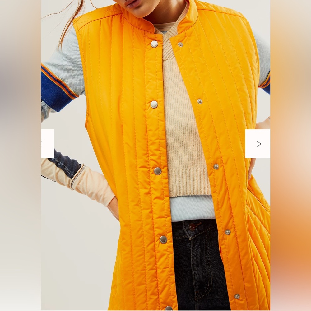 Ilse Jacobsen (Free People) Orange Quilted Vest